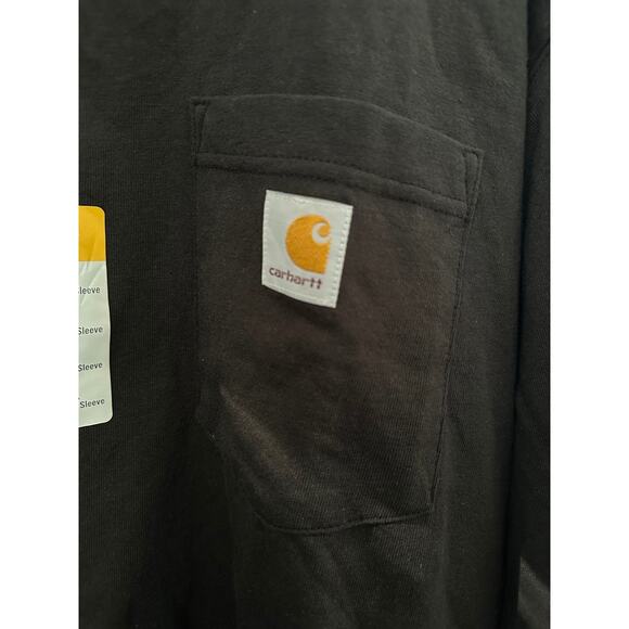 Carhartt Loose Fit Long Sleeve Pocket T-Shirt Black Heavyweight 3XL NWT - Picture 4 of 6